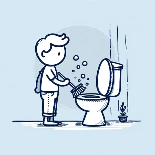 Rengøring af toilet